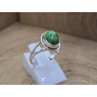 Echt Zilveren ring met Groene Koper Turquoise